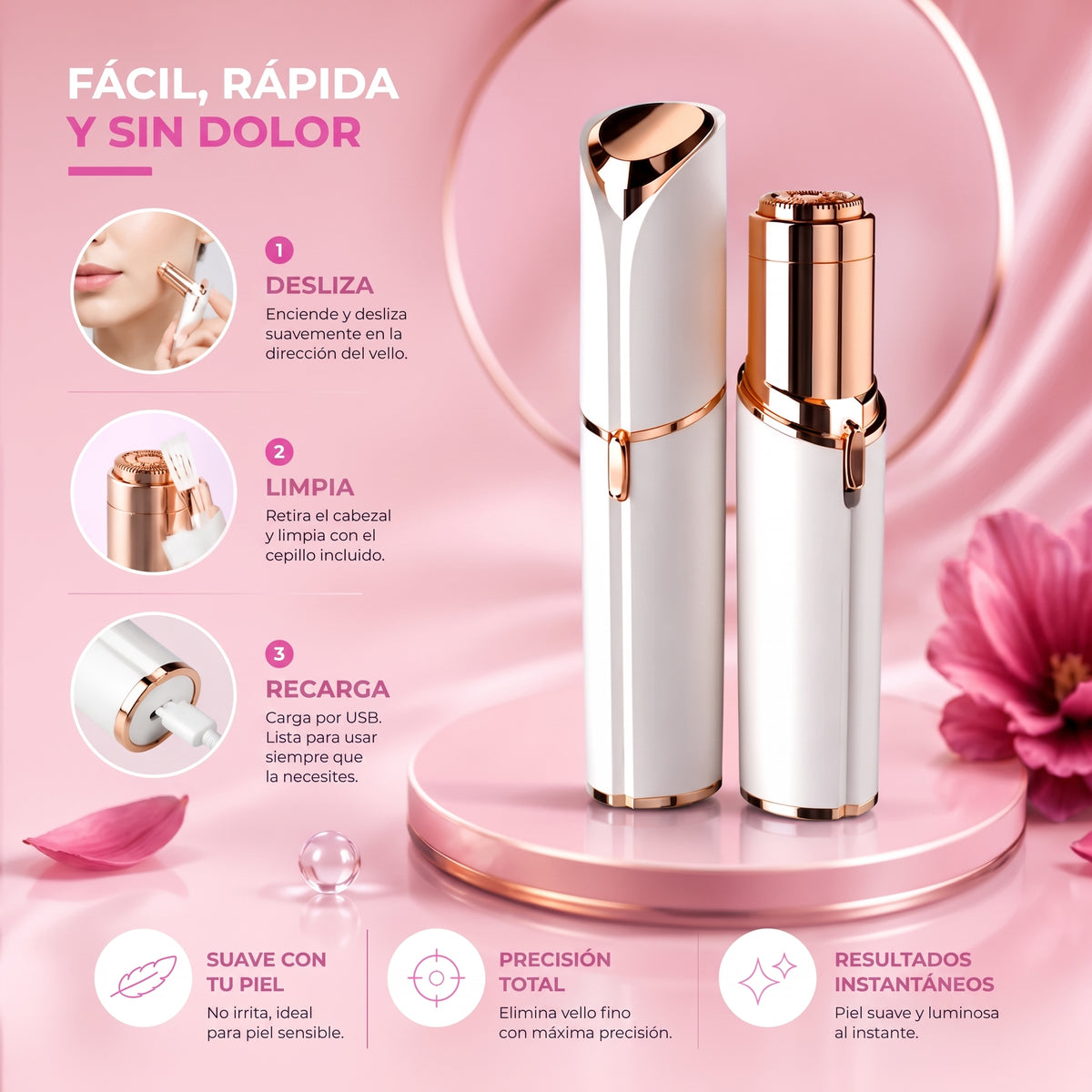 Rivelle Precision Brow™  Depiladora 2 en 1